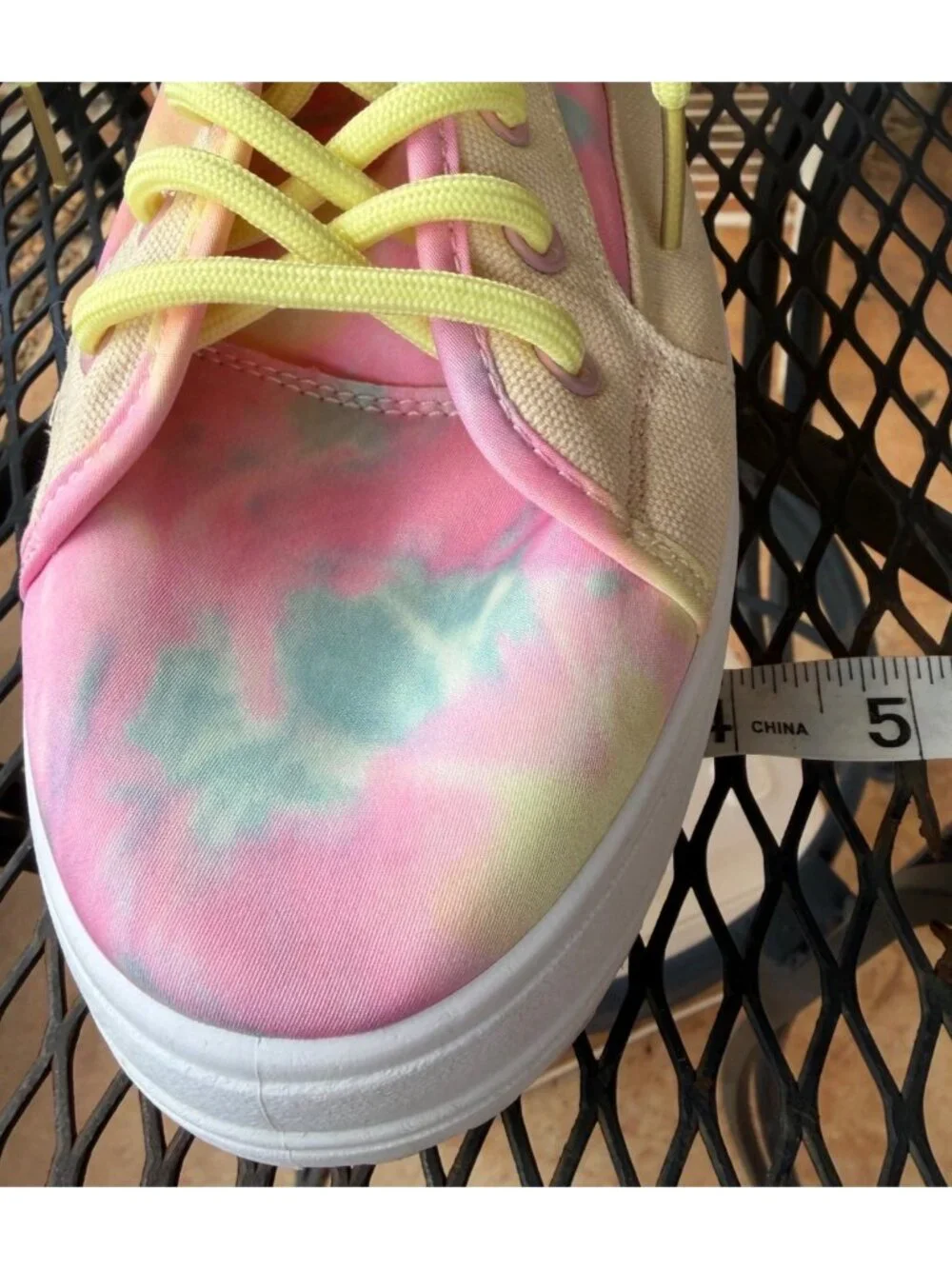Yoki Tie-Dye High-Top Platform Pastel Colored Canvas Sneakers Women's Size 10